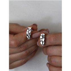 Серьги-пусеты из серебра родированные С-7567р