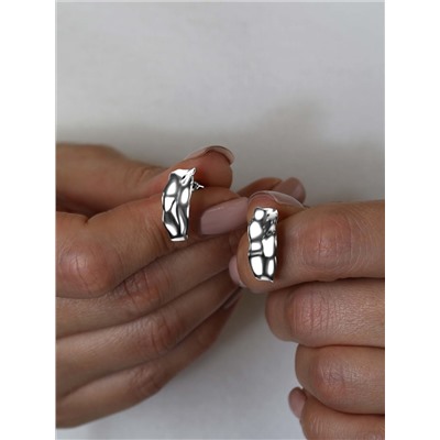 Серьги-пусеты из серебра родированные С-7567р