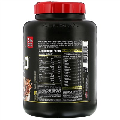 ALLMAX Nutrition, Hexapro, смесь из 6 протеинов ультрапремиального качества, шоколад, 2,27 кг (5 фунтов)