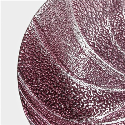 Тарелка «Драхна», d=28.5 см, стекло, бордовая