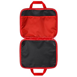 Папка на молнии А4 "Красное авто" с ручками, внут.карман, с дизайном, 350х265x20мм