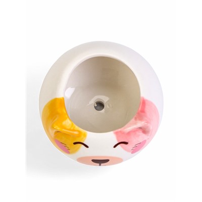 Декоративный горшок для цветов «Котёнок», 200 мл, 8.7×5.8×6 см, керамика, МИКС, Greengo