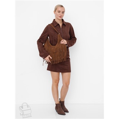 Сумка женская кожаная 5876P brown Polina&Eiterou