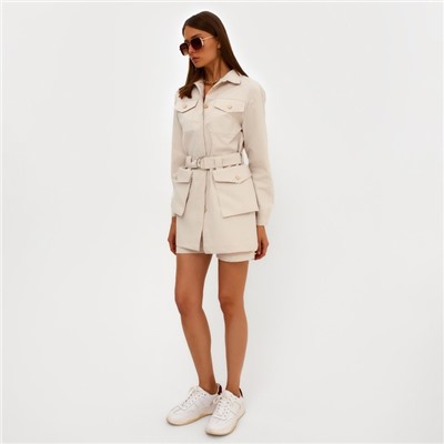 Рубашка женская MINAKU: Casual Collection, цвет молочный, размер 48