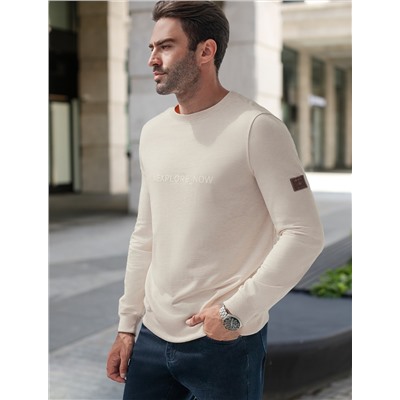 Джемпер с авторским принтом из легкого футера