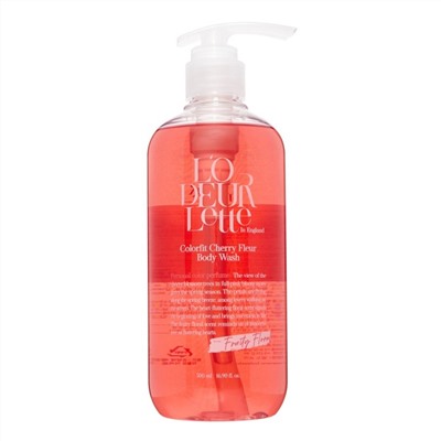 519233 LODEURLETTE Парфюмированный гель для душа c ароматом цветка вишни / In England Colorfit Body Wash Cherry Fleur, 500 мл