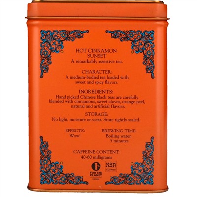 Harney & Sons, Hot Cinnamon Sunset, чайная смесь HT, пряный чай с корицей, 20 пакетиков, 40 г (1,4 унции)