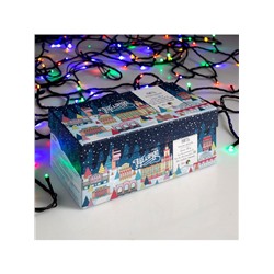 Гирлянда «Нить» 20 м, IP44, тёмная нить, 200 LED, свечение мульти, 8 режимов, 220 В