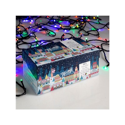 Гирлянда «Нить» 20 м, IP44, тёмная нить, 200 LED, свечение мульти, 8 режимов, 220 В