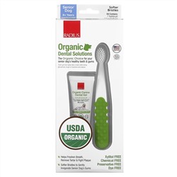 RADIUS, Organic Dental Solutions, Tooth Gel, Softer Bristles, Senior Dog, 8+ Years, 1 Kit