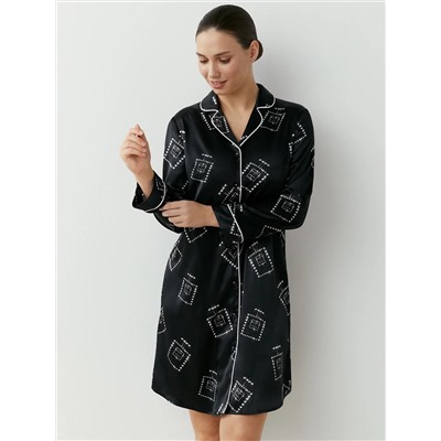 Omsa Рубашка OmD 0412D LOVE Рубашка пижамная удлиненная принт. жен, PL