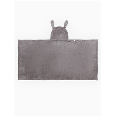 Полотенце - уголок LoveLife «Зайчик», 70×140 см, микрофибра, серое