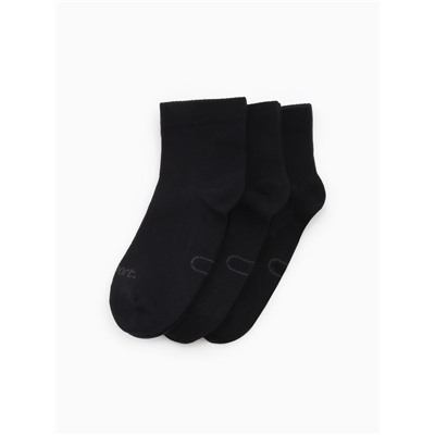 Носки спортивные с компрессией Resport, 3 пары, размер 35-38, чёрные