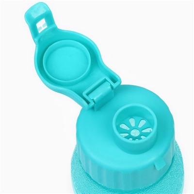 Бутылка для воды, 600 мл, 23×6.6 см, голубая