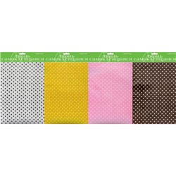 Ткань самоклеящаяся А4 "ГОРОШЕК КРУПНЫЙ" 2-260/02 4 вида, 2 листа Альт