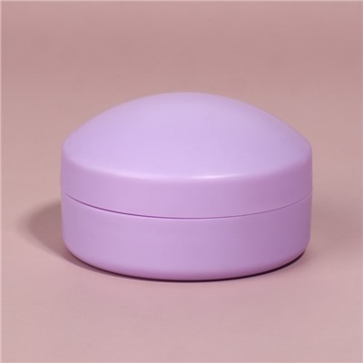 Расчёска массажная, круглая, складная, с зеркалом, d=7.5 см, в коробке, сиреневая