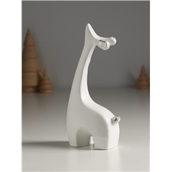 Фигурка «Оленёнок», 17.5×8.5×4.5 см, белый с посеребрением