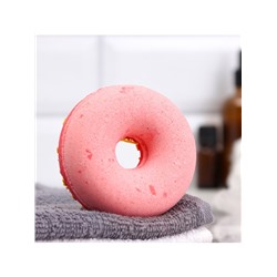 Бомбочка для ванн «красный пончик с кокосовой посыпкой» 85 г