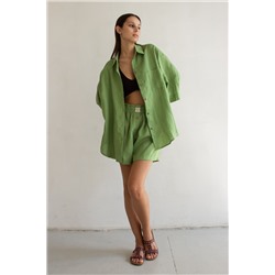 Костюм лён  SET019/05/Салатовый