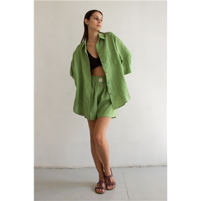 Костюм лён  SET019/05/Салатовый