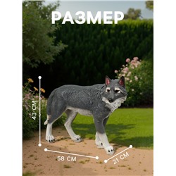 Садовая фигура из полистоуна «Волк», 58×21×43 см