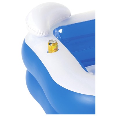 УЦЕНКА Бассейн надувной Bestway, 213×206×69 см, с сиденьями и подголовниками, от 6 лет, 54153