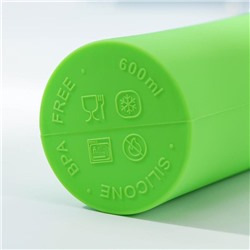 Бутылка для воды «Сайли», 450 мл (корпус из силикона), цвет МИКС