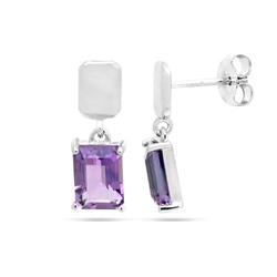 Серьги из серебра аметист, Милена