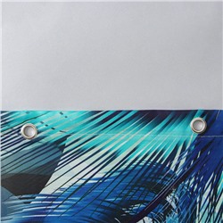 Штора для ванной Доляна «Перья», с люверсами, 180×180 см, полиэстер