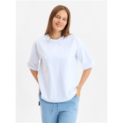 Футболка женская MINAKU: Casual Collection, белая, размер 44