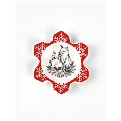 Подставка для чайных пакетиков новогодняя «Лисички», 8×9 см