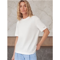 Свободная футболка из премиального хлопка с эластаном