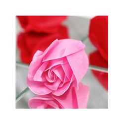 Мыльные розочки, красные и розовые, набор 11 шт.