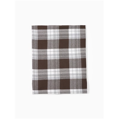 Плед «Элис» 150×200 см, белый/серый/коричневый