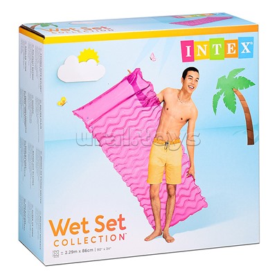 Матрас для плавания «Волна», 229 х 86 см, цвета МИКС, 58807EU INTEX