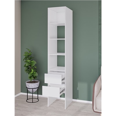 УЦЕНКА Модульная Гардеробная система Модус стеллаж 2.09×0.4×0.52 белая