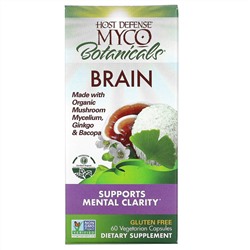 Fungi Perfecti, MycoBotanicals, для улучшения работы мозга, 60 вегетарианских капсул