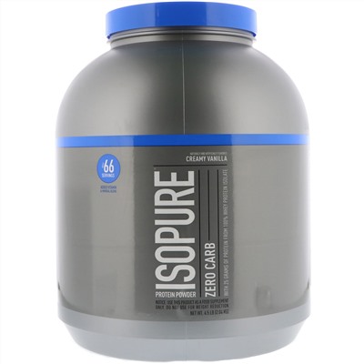 Isopure, Zero Carb, протеиновый порошок, кремовая ваниль, 2,04 кг (4,5 фунта)
