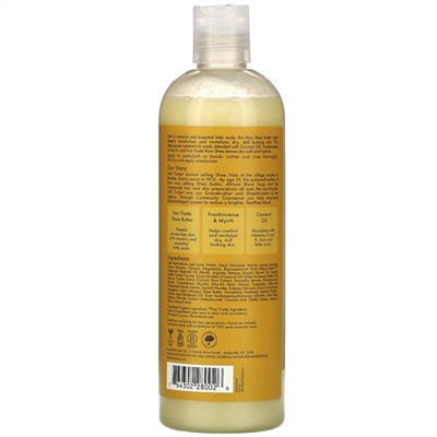 SheaMoisture, Raw Shea Butter, Hydrating Body Wash with Frankincense & Myrrh, 13 fl oz (384 ml)
