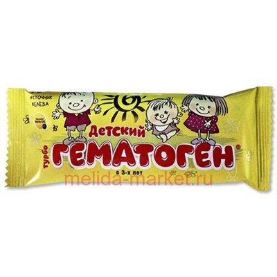 Гематоген Турбо детский с 3х лет 30г