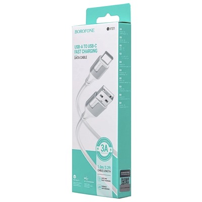 Кабель USB - Apple lightning Borofone BX101 Creator 12W 100см 2,4A  (white)