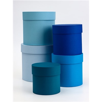 Набор круглых коробок 5 в 1, «Малахит», 20×20×20 - 11×11×11 см