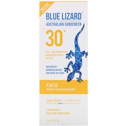 Blue Lizard Australian Sunscreen, Face, Mineral-Based Sunscreen, SPF 30+, 5 oz (141.7 g)
