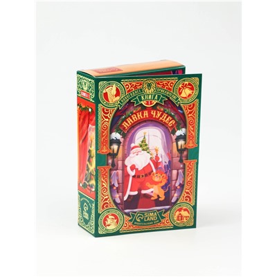 Детский новогодний подарок в виде книги, с интерактивной сказкой, конфетами и волшебным сюрпризом для ухода и творчества