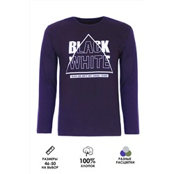 Футболка с длинным рукавом Black White ФН170