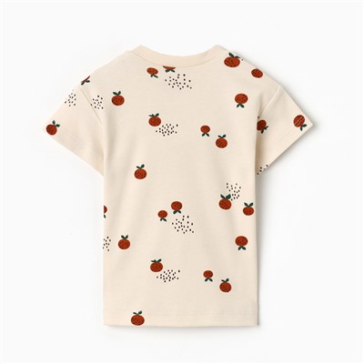 Футболка детская «Крошка Я» Oranges рост 62-68 см, молочная