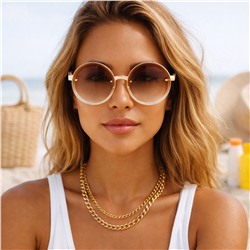 Солнцезащитные очки женские круглые, арт.007.377