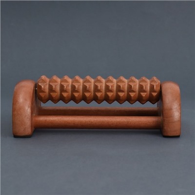 Массажёр для ног «Барабан», деревянный, 1 ролик с шипами, 14.5×8.2×5 см