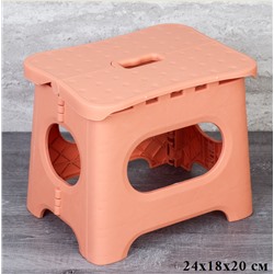Табурет складной коричневый 24x18x20 см АКЦИЯ / A267-017 /уп 28/ пластик