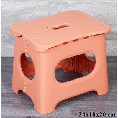 Табурет складной коричневый 24x18x20 см АКЦИЯ / A267-017 /уп 28/ пластик